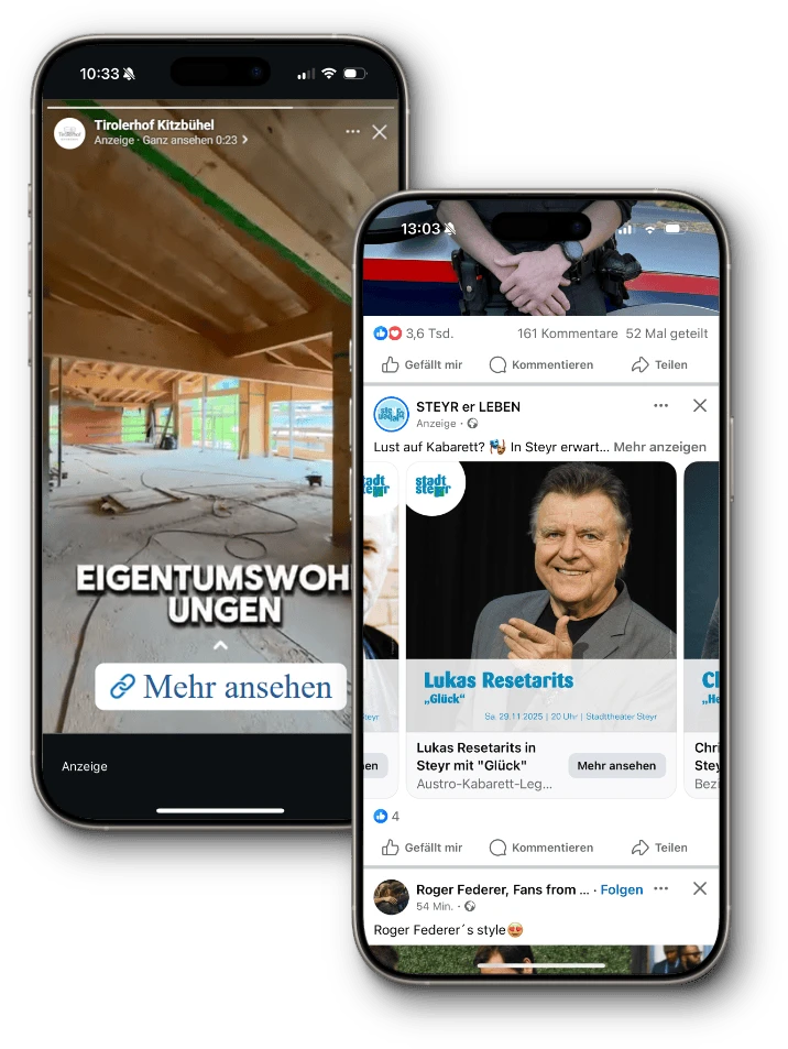 iPhone Screenshots Facebook und Instagram